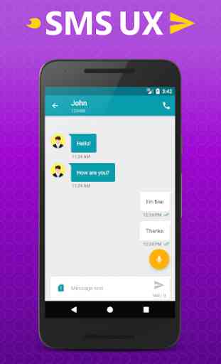 Sms UX - Fast sms app, messenger, voice to text 3
