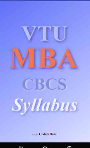 VTU Syllabus - MBA (CBCS) 1