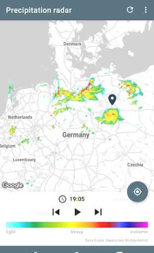 Wetterradar - Precipitation radar and prediction 1
