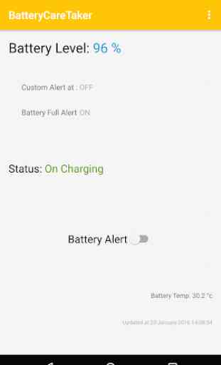 Battery Caretaker - Alarm on % 1