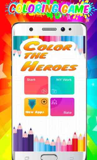 Coloring Book Super Heroes Game 1