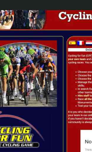 Cycling for Fun, Cycling Manager Game 1
