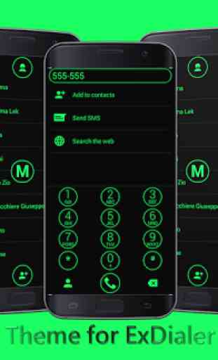 Dialer Circle Green Theme for Drupe or ExDialer 1
