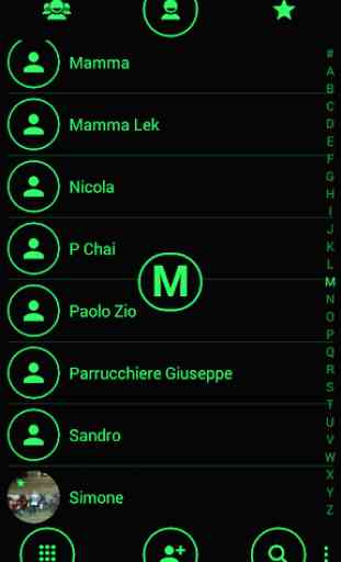 Dialer Circle Green Theme for Drupe or ExDialer 3