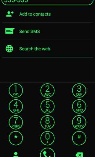 Dialer Circle Green Theme for Drupe or ExDialer 4