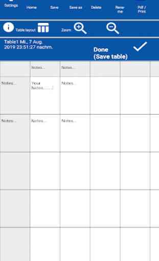 EasyTableNotes - Simple notes in tables. 3