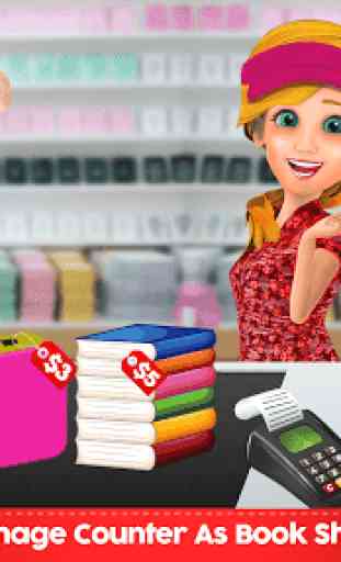 High school book store girls cashier games 1