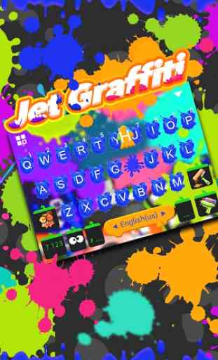 Jet Graffiti Keyboard Theme 1