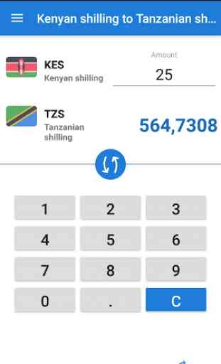 Kenyan shilling to Tanzanian shilling / KES to TZS 1