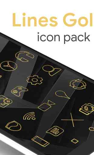 Lines Gold - Icon Pack (Free Version) 1