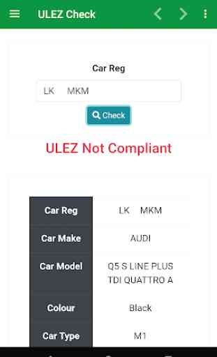 London TFL ULEZ Vehicle Checker 4