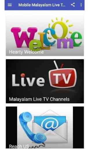 Mobile Malayalam Live TV HD Channels 1
