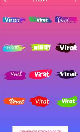 Name Sticker Maker - WAStickerApps, Text Stickers 3