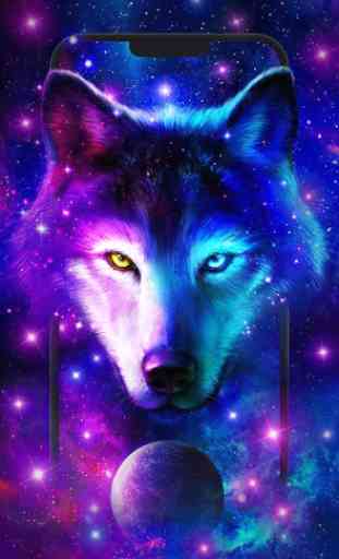 Night Sky Wolf Live Wallpaper 1