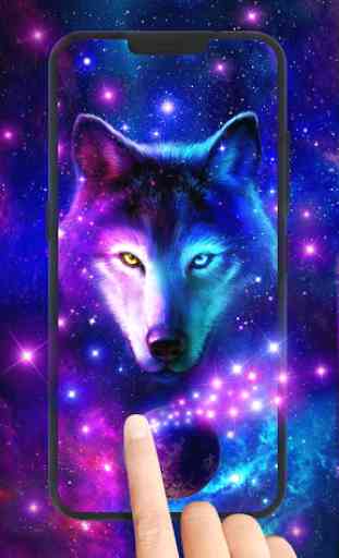 Night Sky Wolf Live Wallpaper 3