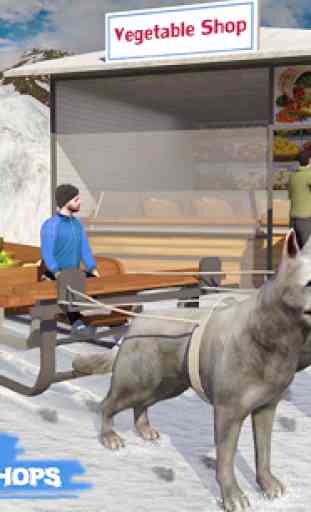 Snow Dog Sledding Transport Games: Winter Sports 3