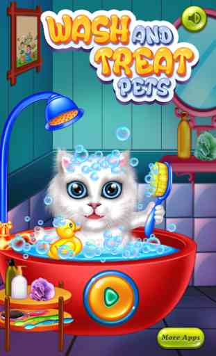 Wash and Treat Pets Kids Game 1