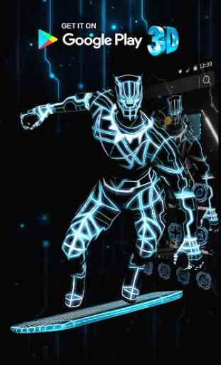 3D Hologram Neon Hero Theme 1