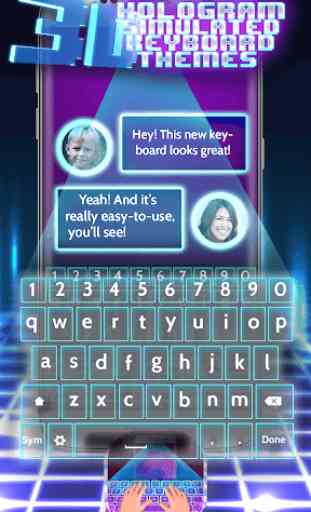3D Hologram Simulated Keyboard Themes 1