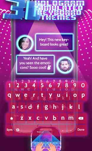 3D Hologram Simulated Keyboard Themes 2