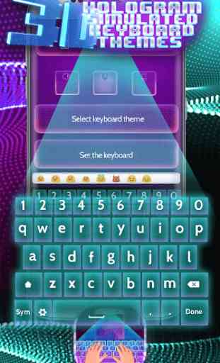 3D Hologram Simulated Keyboard Themes 3