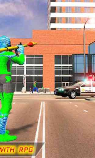 Amazing Frog Rope Man hero: Miami Crime city games 2