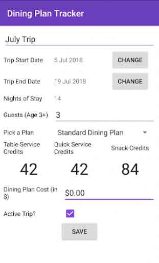 Dining Plan Tracker 1