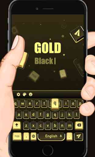 Golden Black Cheetah Keyboard 1