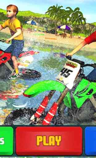 Kids Water Surfer Motorbike Racing - Beach Driving 1