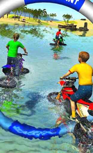 Kids Water Surfer Motorbike Racing - Beach Driving 3