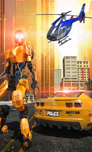 Police War Robot Superhero: Flying robot games 1