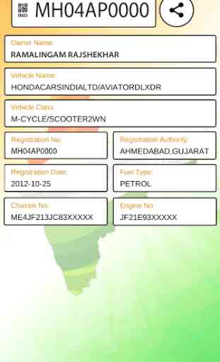 RTO India Vahan Details : Vehicle Information 3