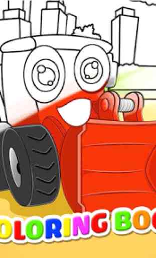 Toddler car games - car Sounds Puzzle and Coloring 4