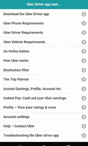 User guide for Uber driver app 1