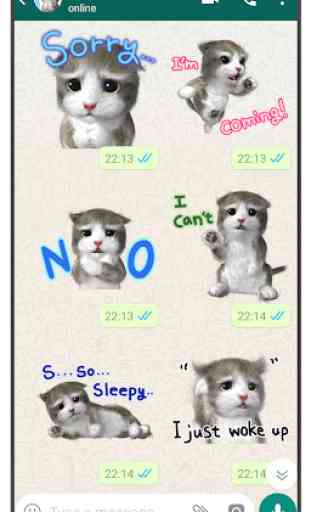 WAStickerApps Cat memes and Kawaii cats stickers 1