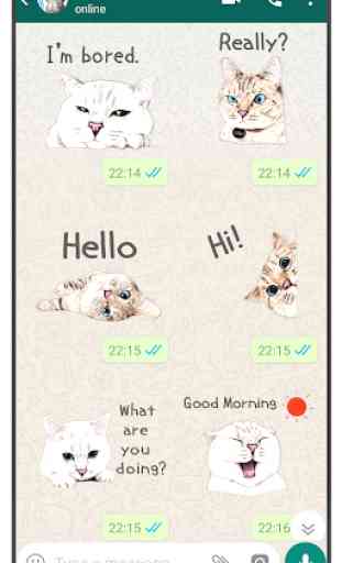 WAStickerApps Cat memes and Kawaii cats stickers 2