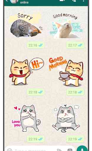 WAStickerApps Cat memes and Kawaii cats stickers 3