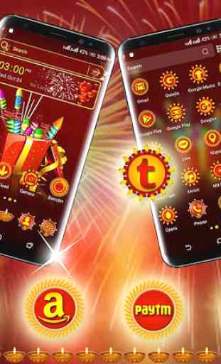 Diwali Crackers Launcher Theme 3