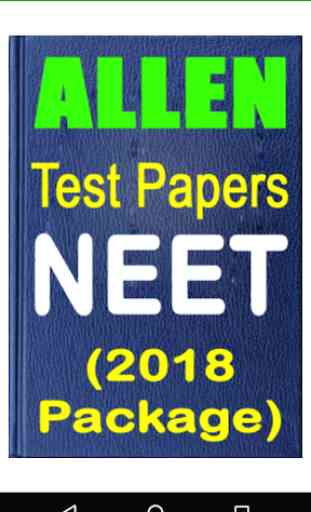 Allen NEET Test Papers 2018 (Full Set) 1