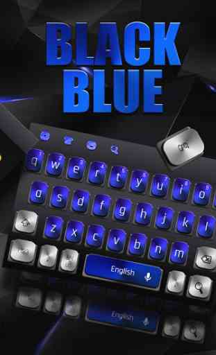 Black Blue Metal Keyboard 2