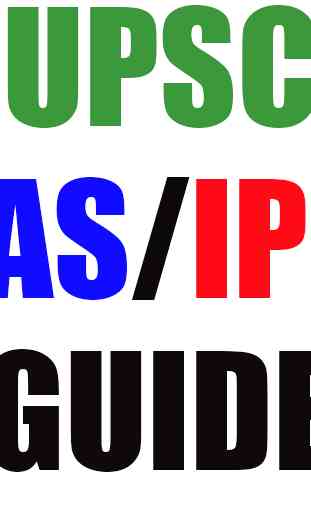 GUIDE For UPSC IAS/IPS/IFS 1