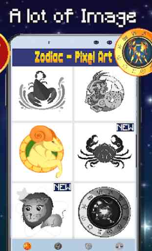 Horoscope Zodiac Coloring By Number-Pixel Art 2