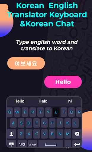 Korean English Translator Keyboard & Korean Chat 2