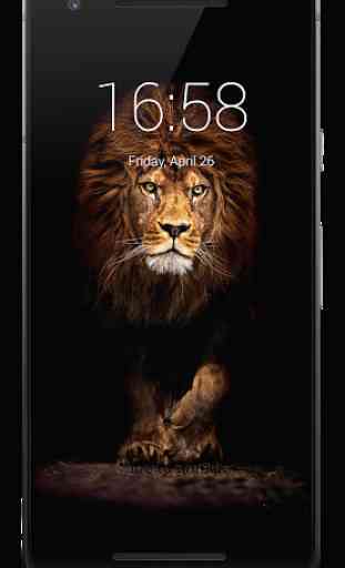 Lion King Of Animals HD Lock Screen 3
