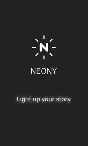 NEONY - writing neon sign text on photo easy 1