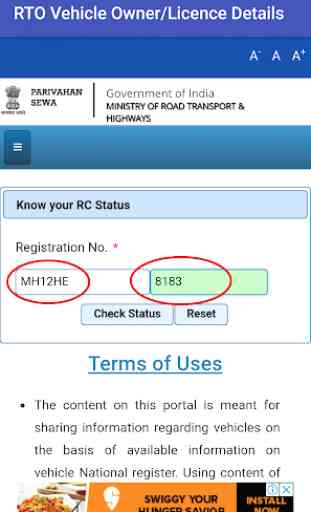 RTO Vehicle Owner/Licence Details 2
