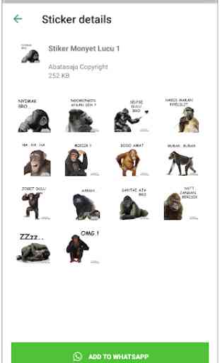 Stiker Monkey Lucu WAStickerApps 3