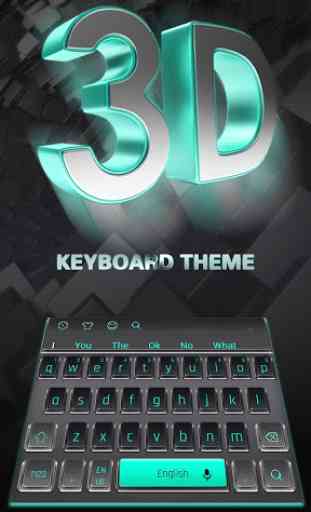 3D Black Keyboard Theme 1