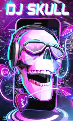 3D DJ Skull & Rock Music Theme 1