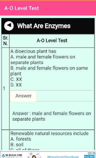 A-O Level Test 4
